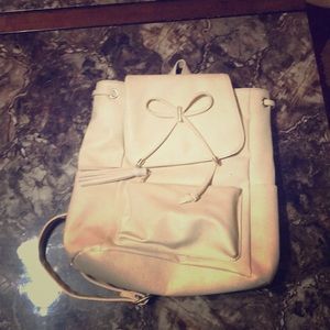 Cream backpack